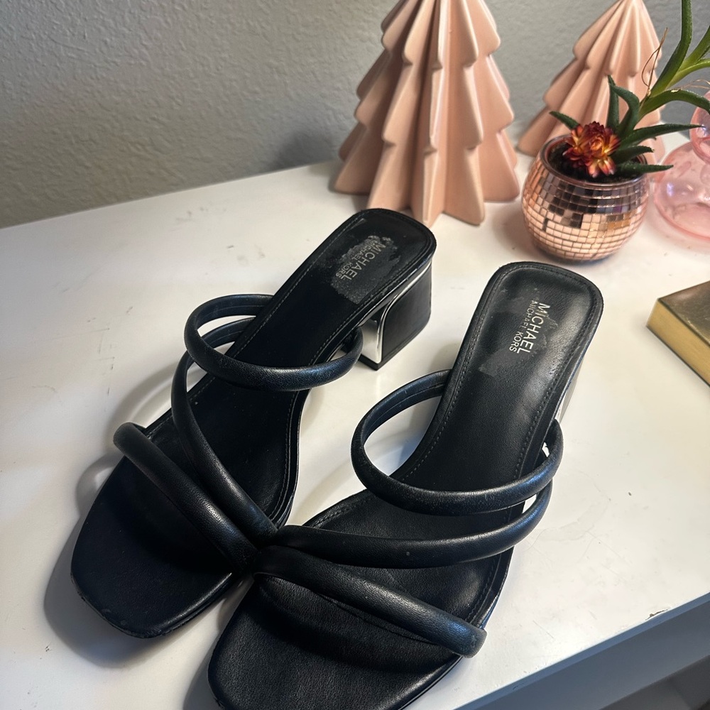 Michael Kors Black Strappy Heels
